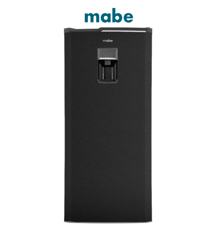 Refrigerador de 8” con despachador en color negro.
