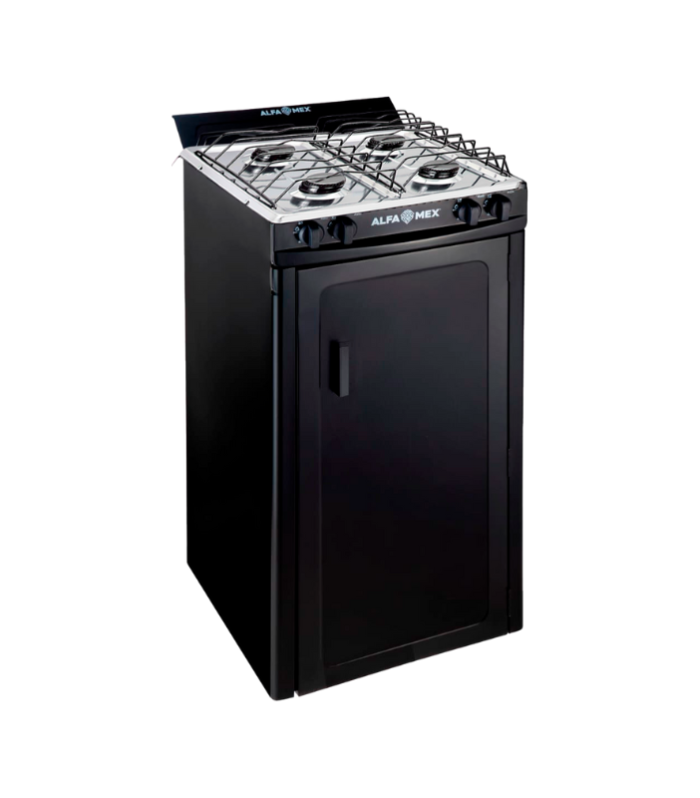 Parrilla de gabinete de 4 quemadores con cubierta inox.