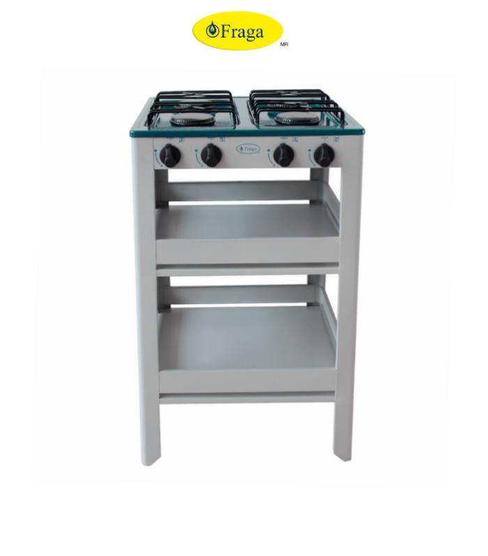 Parrilla de anaquel de 4 quemadores.