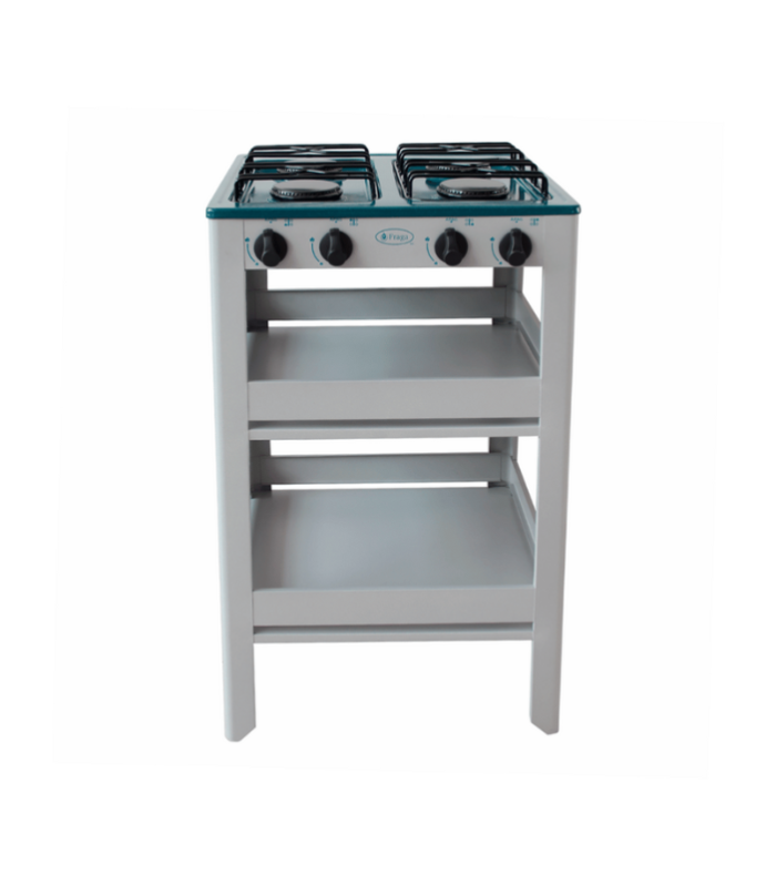 Parrilla de anaquel de 4 quemadores.