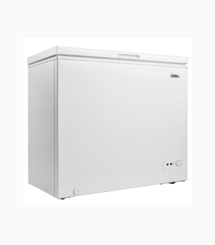 Congelador horizontal de 9 pies cúbicos en color blanco.