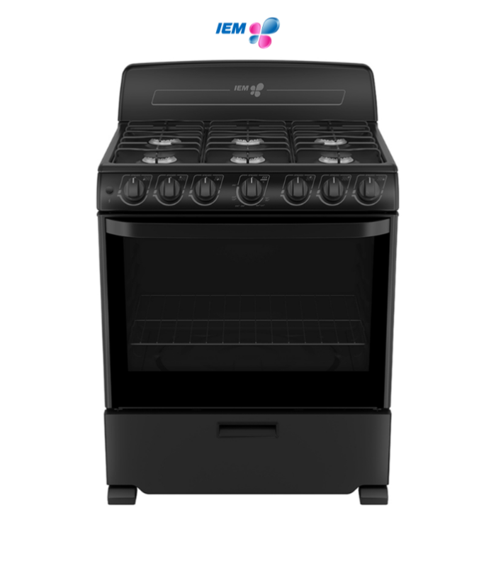 Estufa de 30” en color negro.