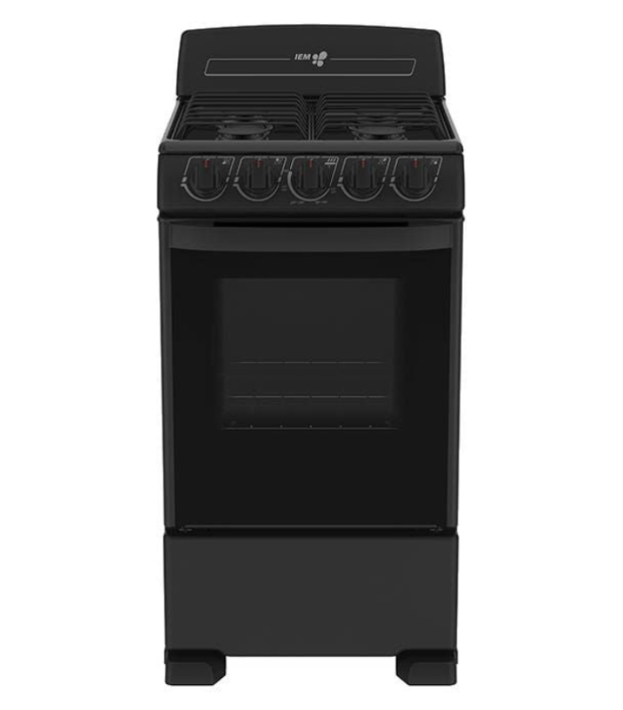 Estufa de 20 pulgadas en color negro.