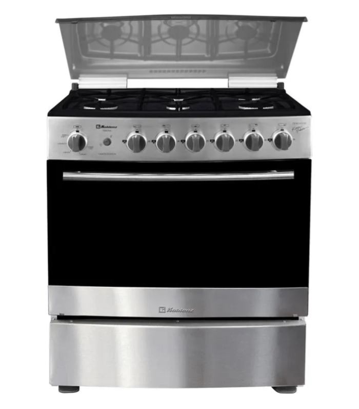 Estufa Verona de 30 pulgadas en color acero inox con capelo.