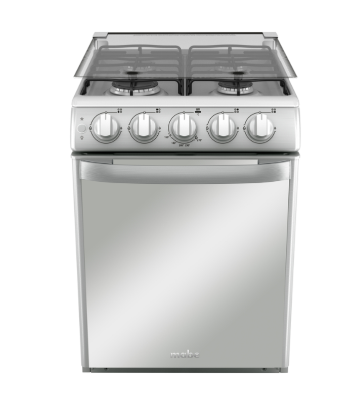 Estufa de 20 pulgadas en color plata mercury con capelo.