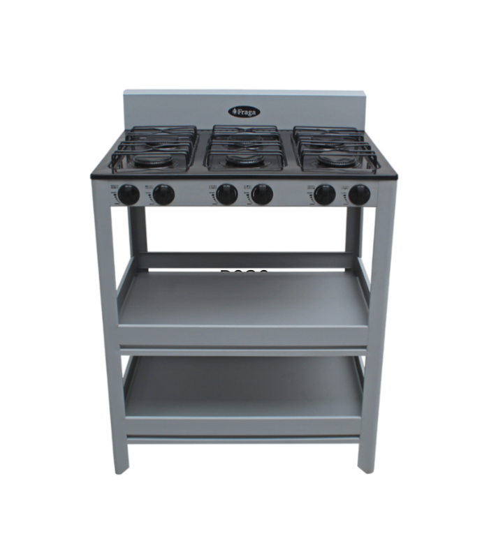 Parrilla de anaquel de 6 quemadores.