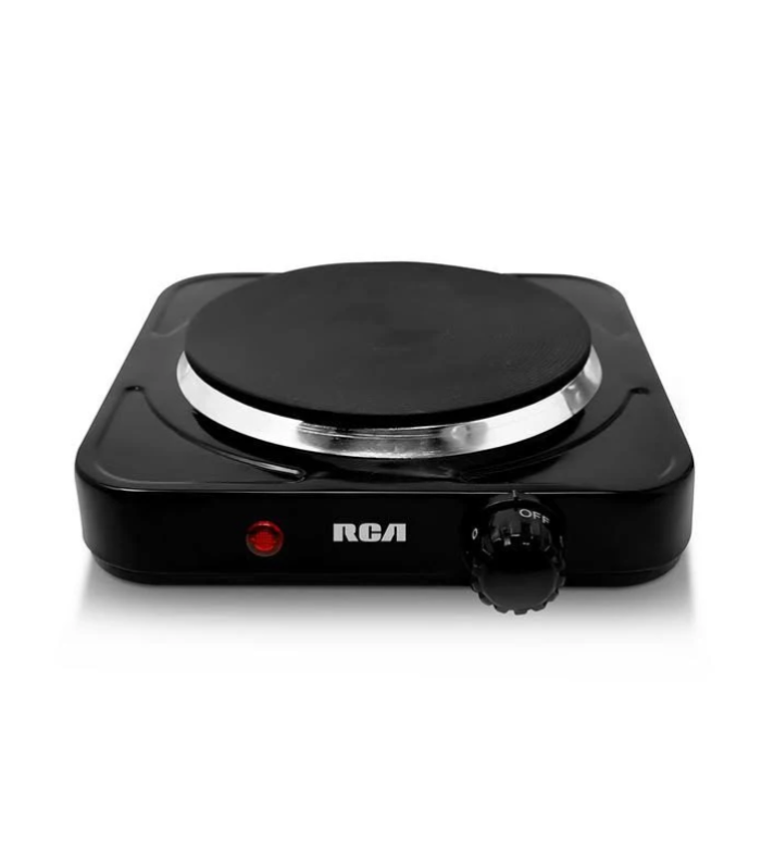 Parrilla eléctrica de disco en color negra.