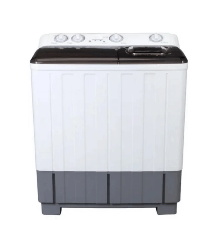 Lavadora semiautomática de 2 tinas y 24 kg de capacidad.