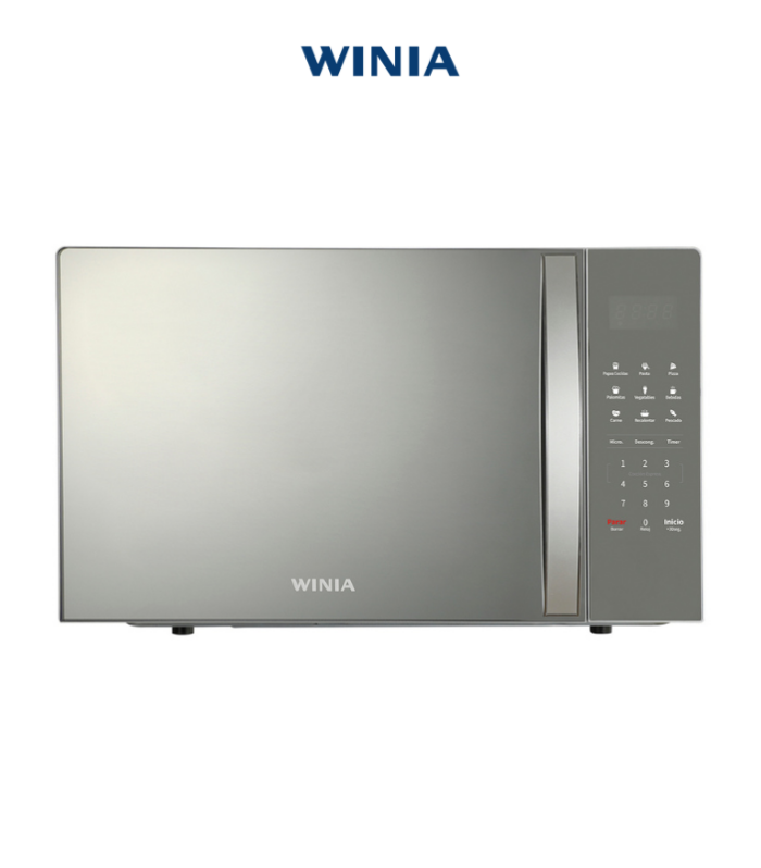 Microondas 1.5” en acabado plata.