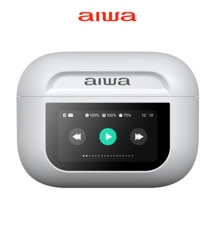 Audífonos inalámbricos en color blanco.