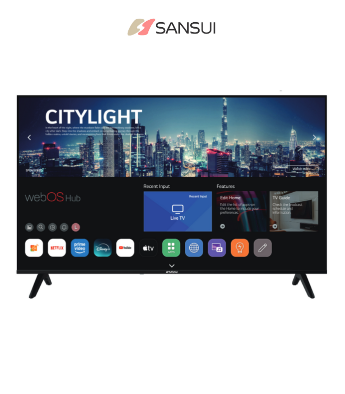 Pantalla Smart TV de 50” con resolución 4K Ultra High Definition y sistema operativo webOS