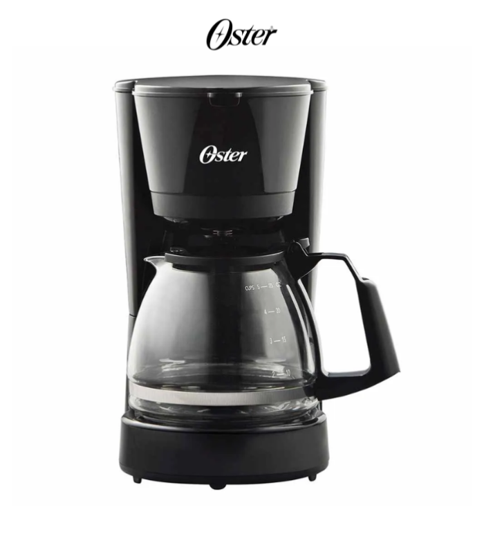 Cafetera de 5 tazas en color negro.