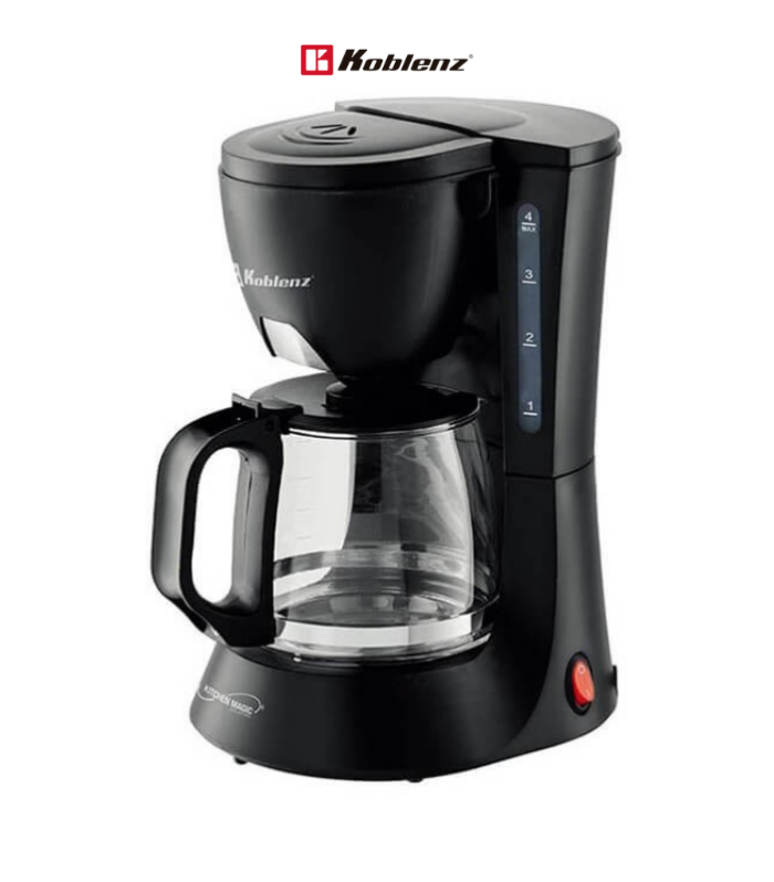 Cafetera para 4 tazas en color negro.