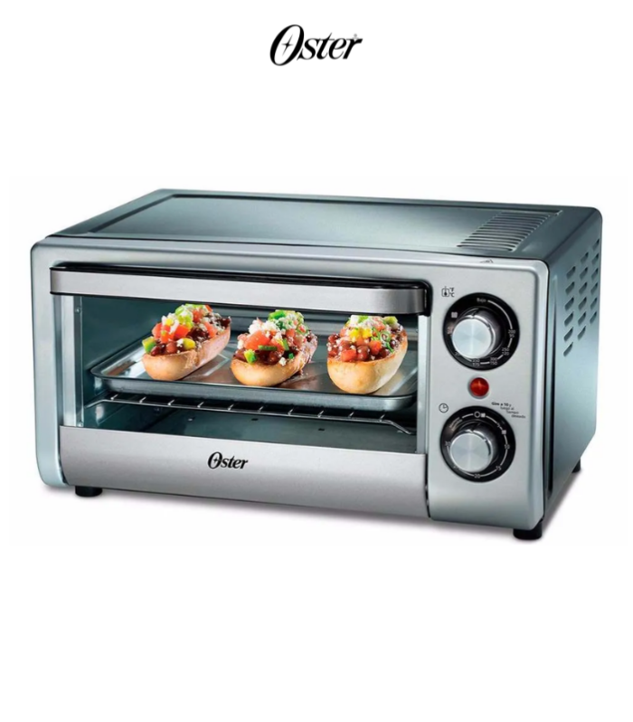 Horno tostador de 10 L plateado.