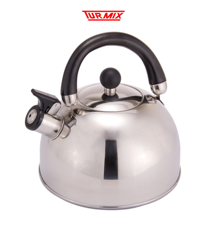 Tetera de acero inoxidable de 3 con tapa.