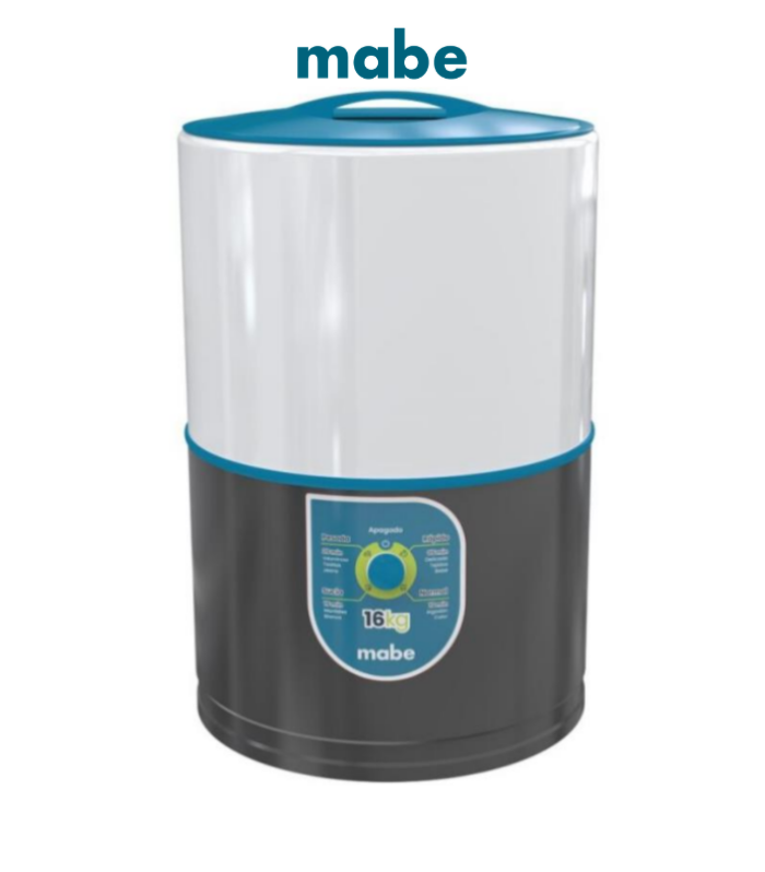 Lavadora redonda de 16 kg de capacidad.