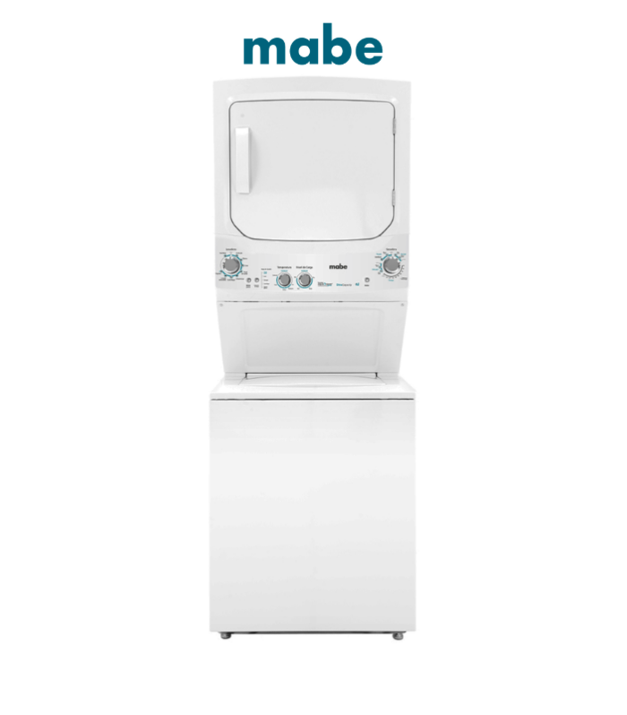 Centro de lavado de 24 kg de capacidad en color blanco.