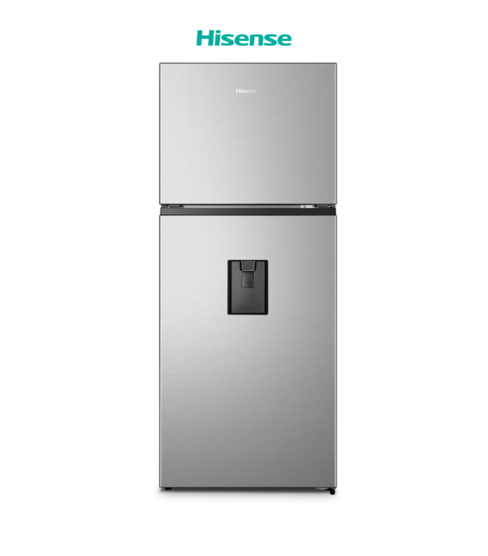 Refrigerador de 14” con despachador en color silver.