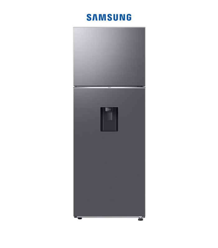 Refrigerador de 19” con despachador en color acero.