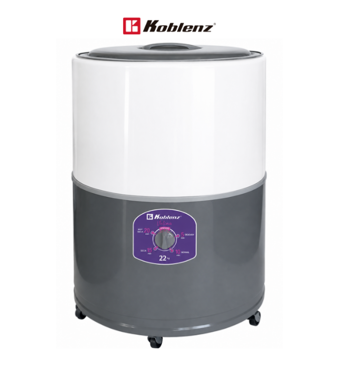 Lavadora redonda VICTORIA de 22 kg color gris.