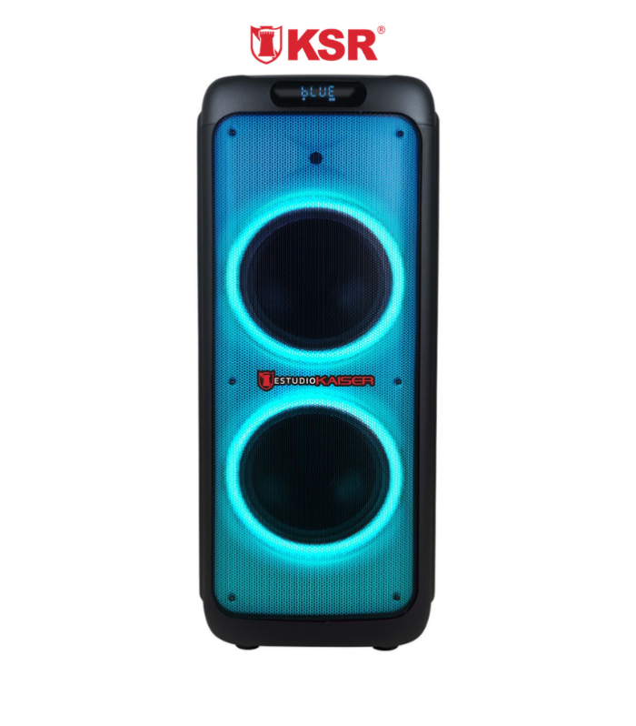 Bocina recargable 2x10" 60W RMS Bluetooth® one body con micrófono.